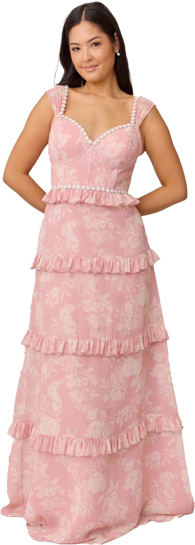 Sloane Luxe Chiffon Floral Print Dress | Made To Order - Image 23