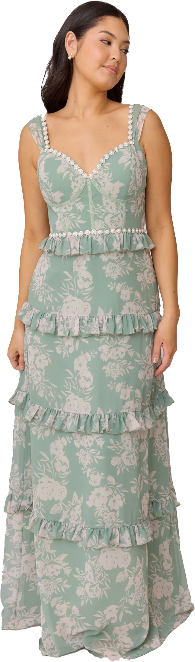 Sloane Luxe Chiffon Floral Print Dress | Made To Order - Image 25