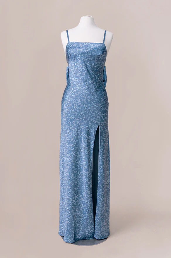 Steph Satin Floral Print Dress | Made To Order - Image 37
