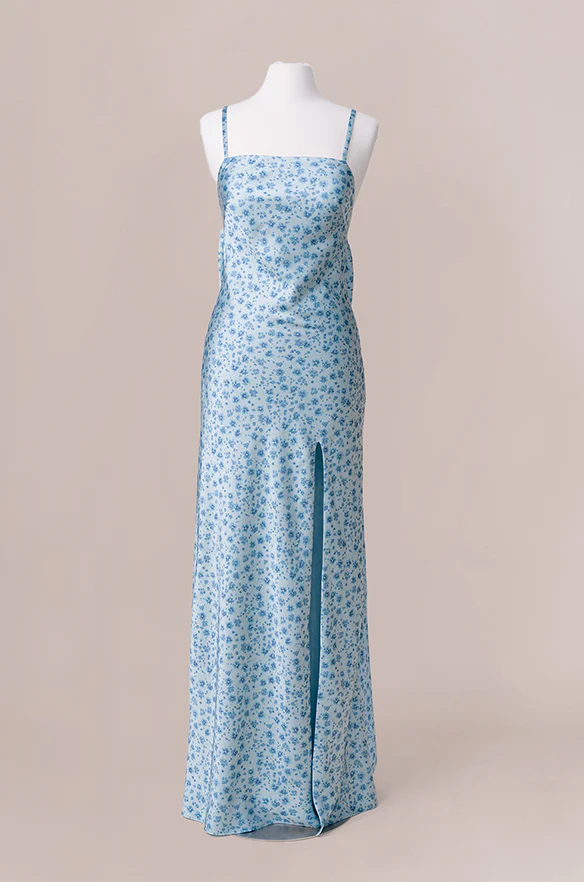 Steph Satin Floral Print Dress | Made To Order - Image 38