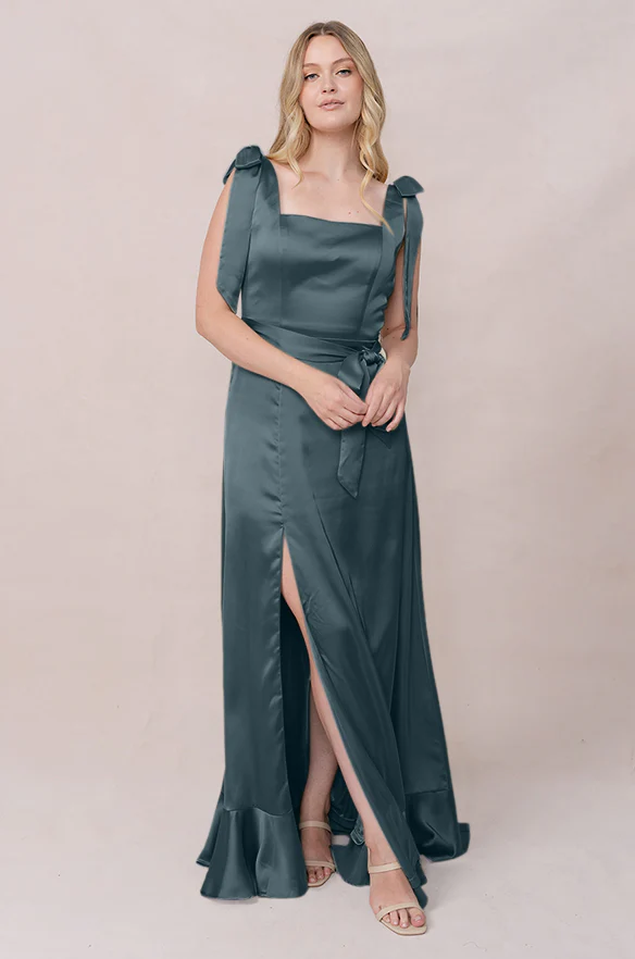 Stevie Satin Dress | Made To Order - Image 104