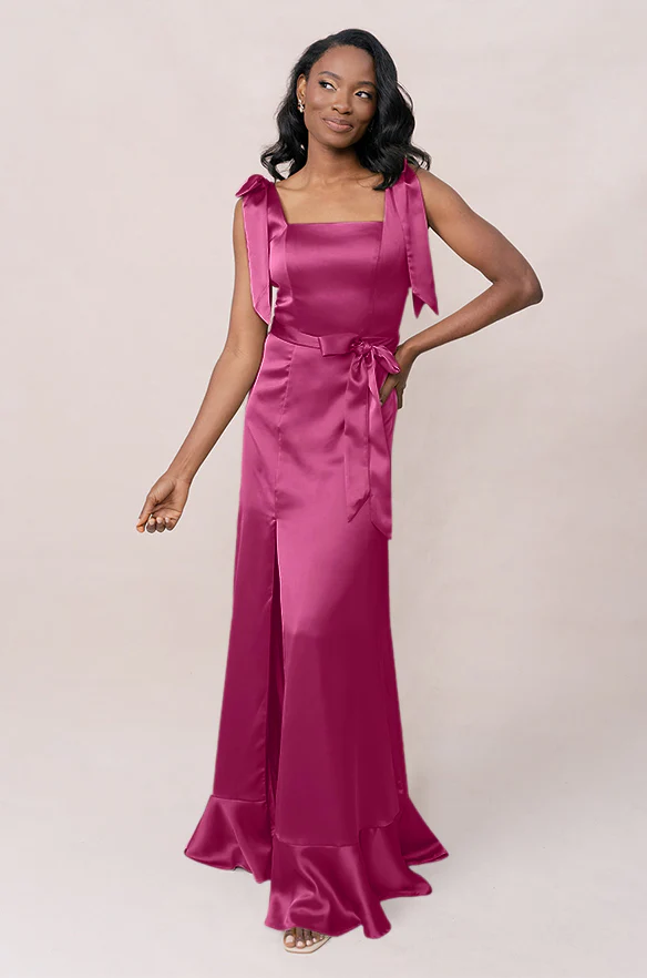 Stevie Satin Dress | Made To Order - Image 111