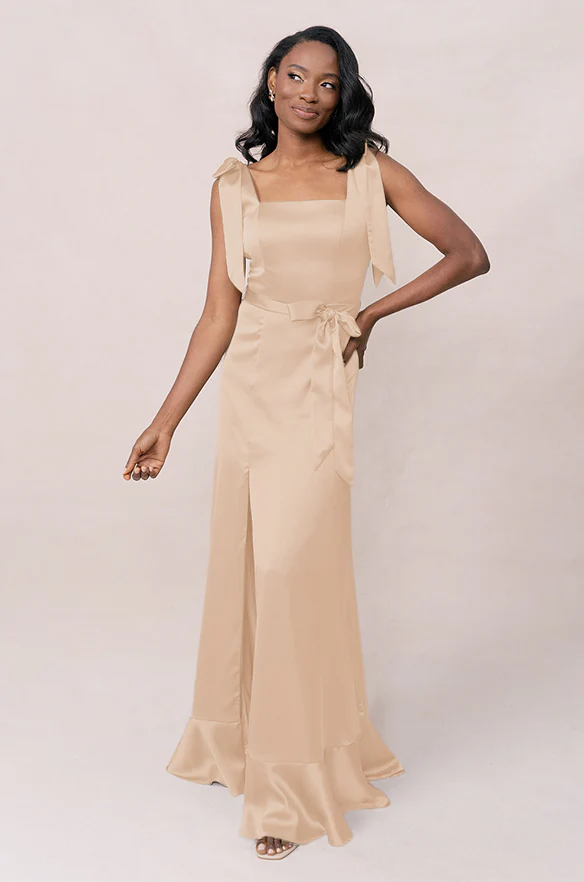 Stevie Satin Dress | Made To Order - Image 123