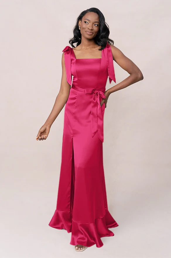 Stevie Satin Dress | Made To Order - Image 125