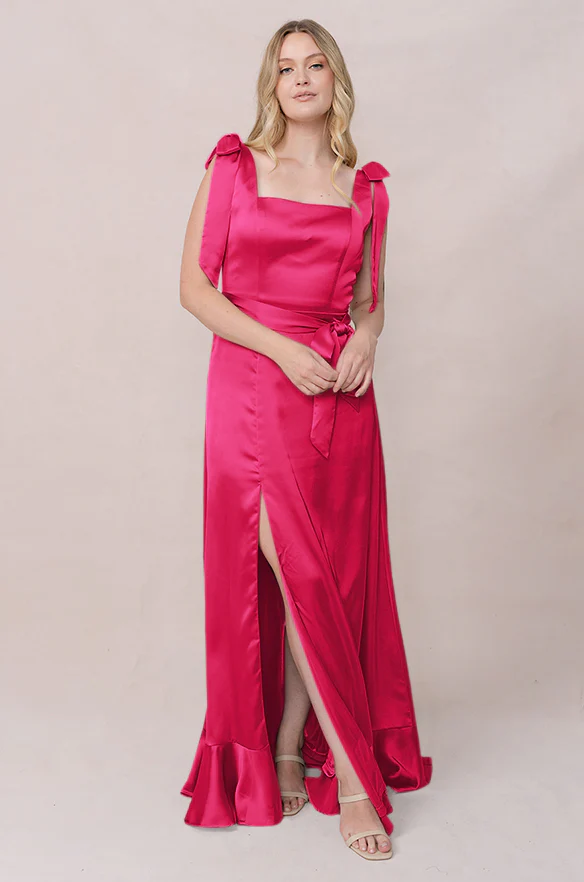 Stevie Satin Dress | Made To Order - Image 127