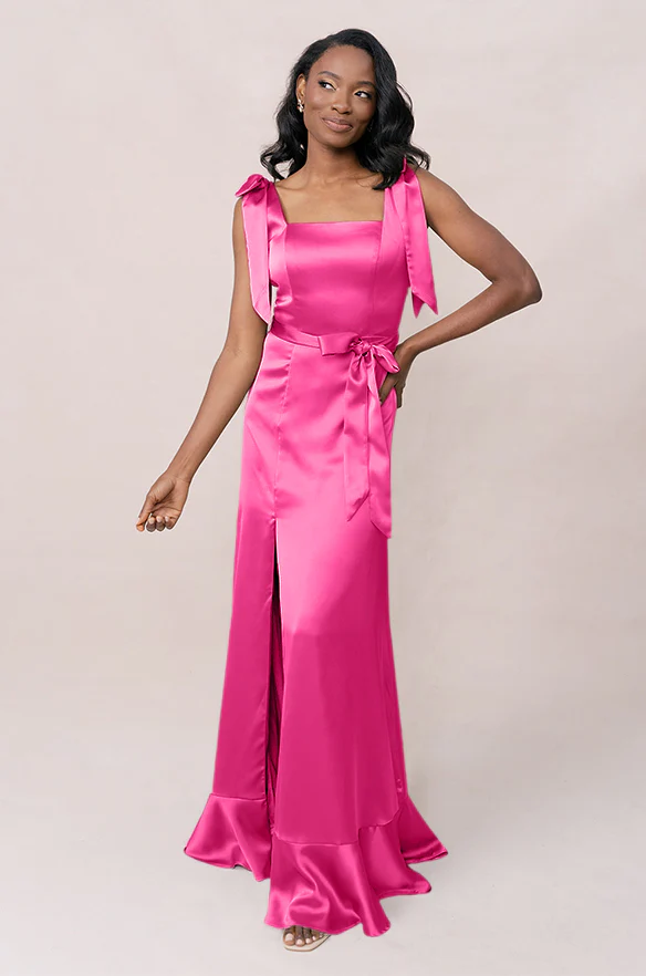 Stevie Satin Dress | Made To Order - Image 151