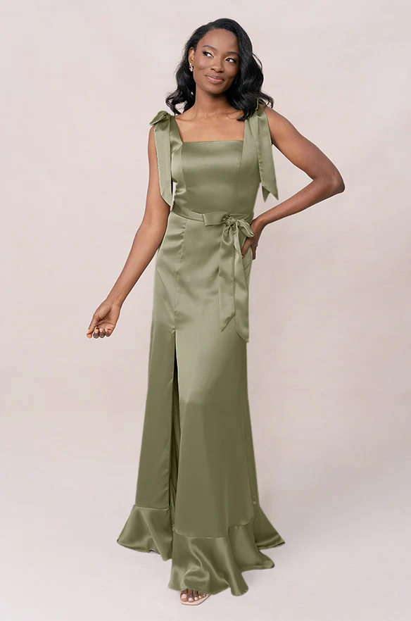 Stevie Satin Dress | Made To Order - Image 159