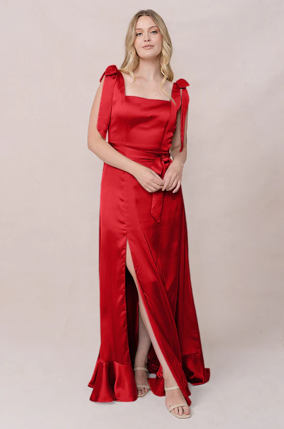 Stevie Satin Dress | Made To Order - Image 175