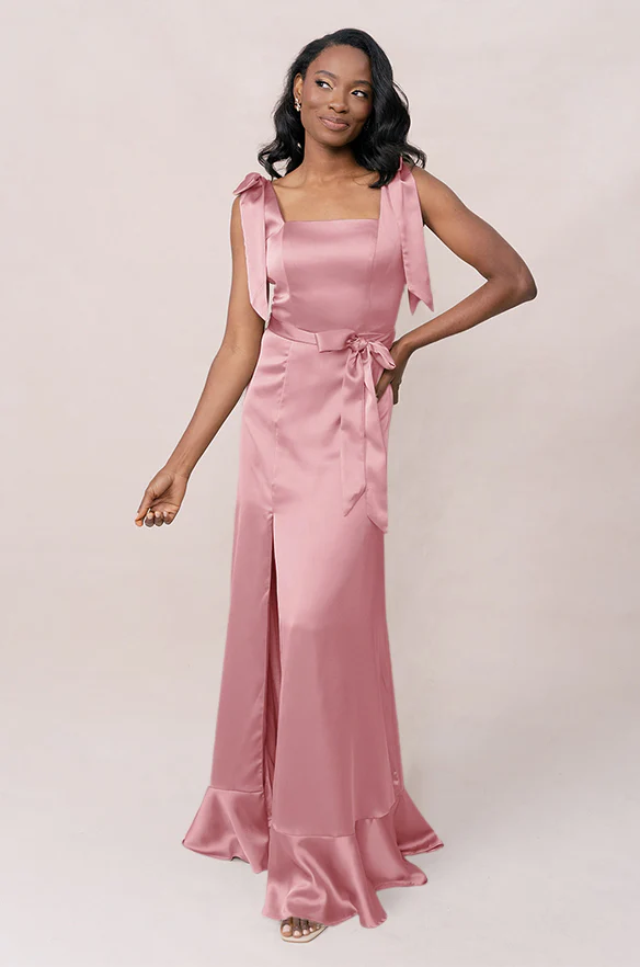Stevie Satin Dress | Made To Order - Image 187