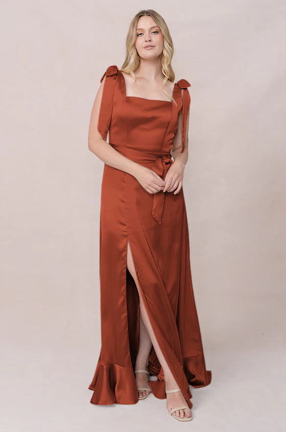 Stevie Satin Dress | Made To Order - Image 191