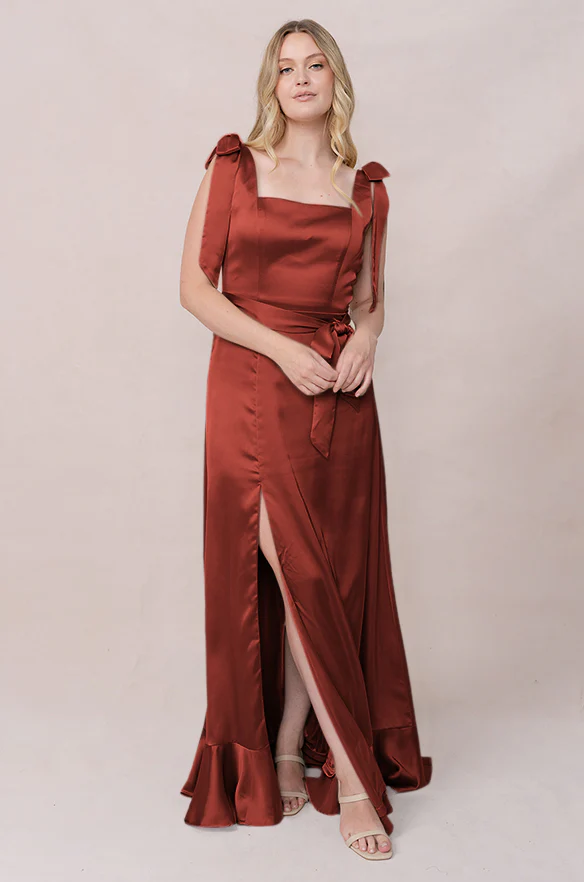 Stevie Satin Dress | Made To Order - Image 216
