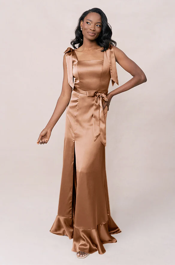 Stevie Satin Dress | Made To Order - Image 219