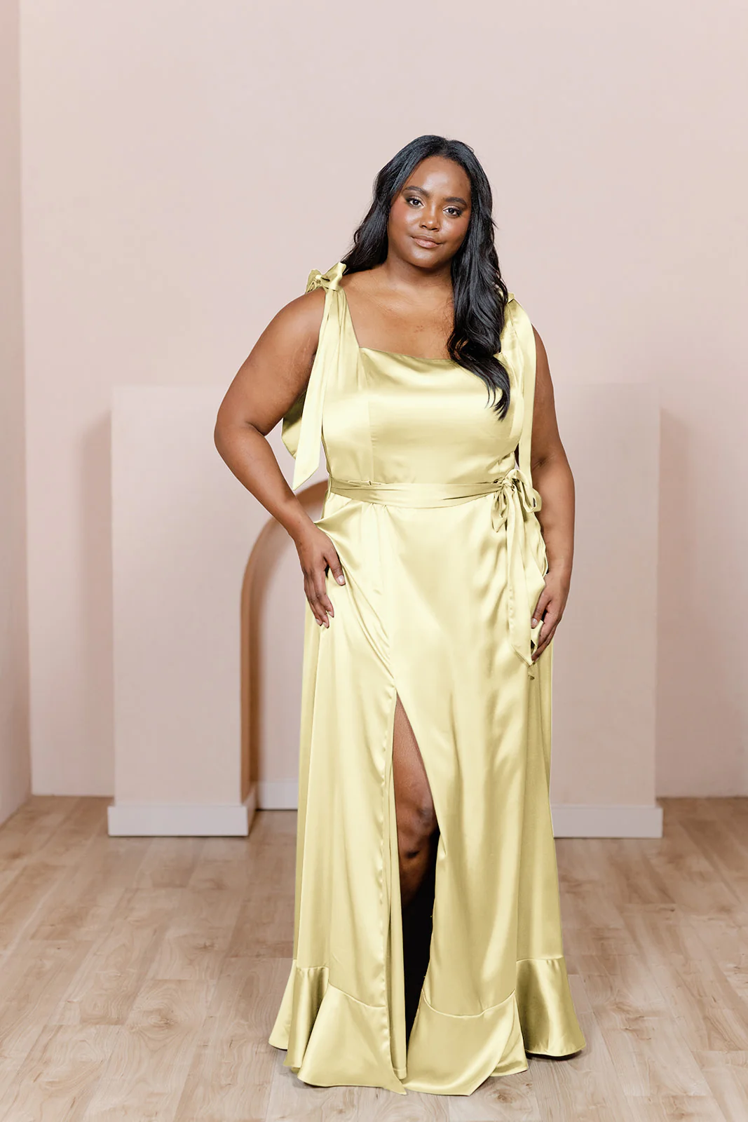 Stevie Satin Dress | Made To Order - Image 223