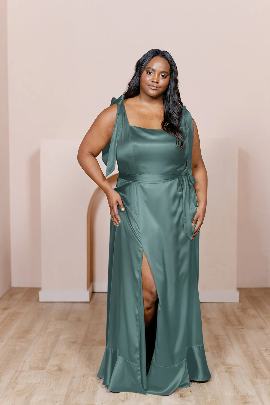 Stevie Satin Dress | Made To Order - Image 224