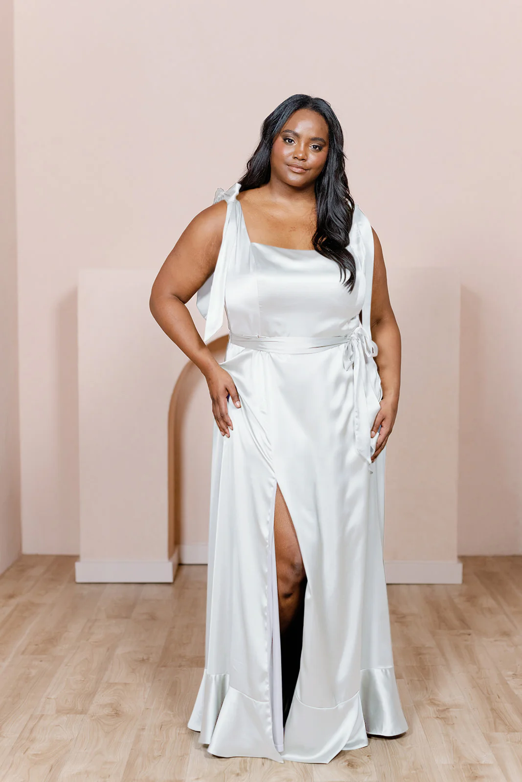 Stevie Satin Dress | Made To Order - Image 225