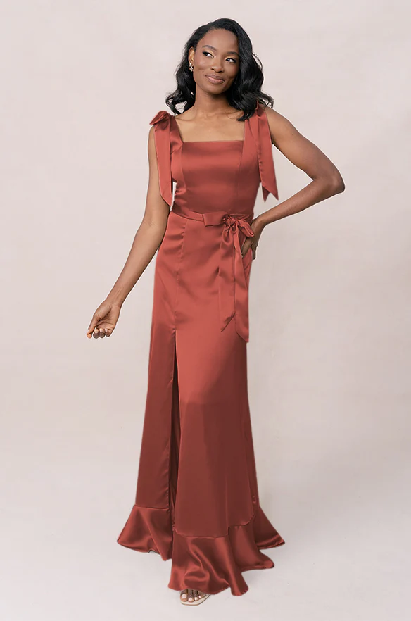 Stevie Satin Dress | Made To Order - Image 77