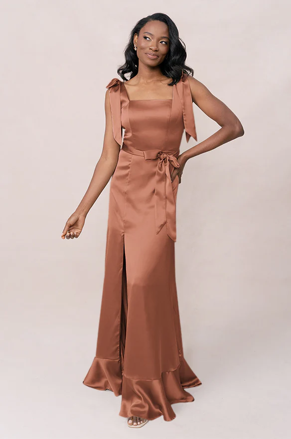 Stevie Satin Dress | Made To Order - Image 83