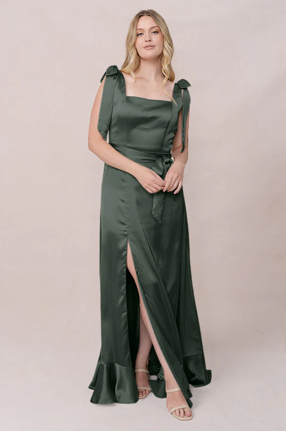 Stevie Satin Dress | Made To Order - Image 87
