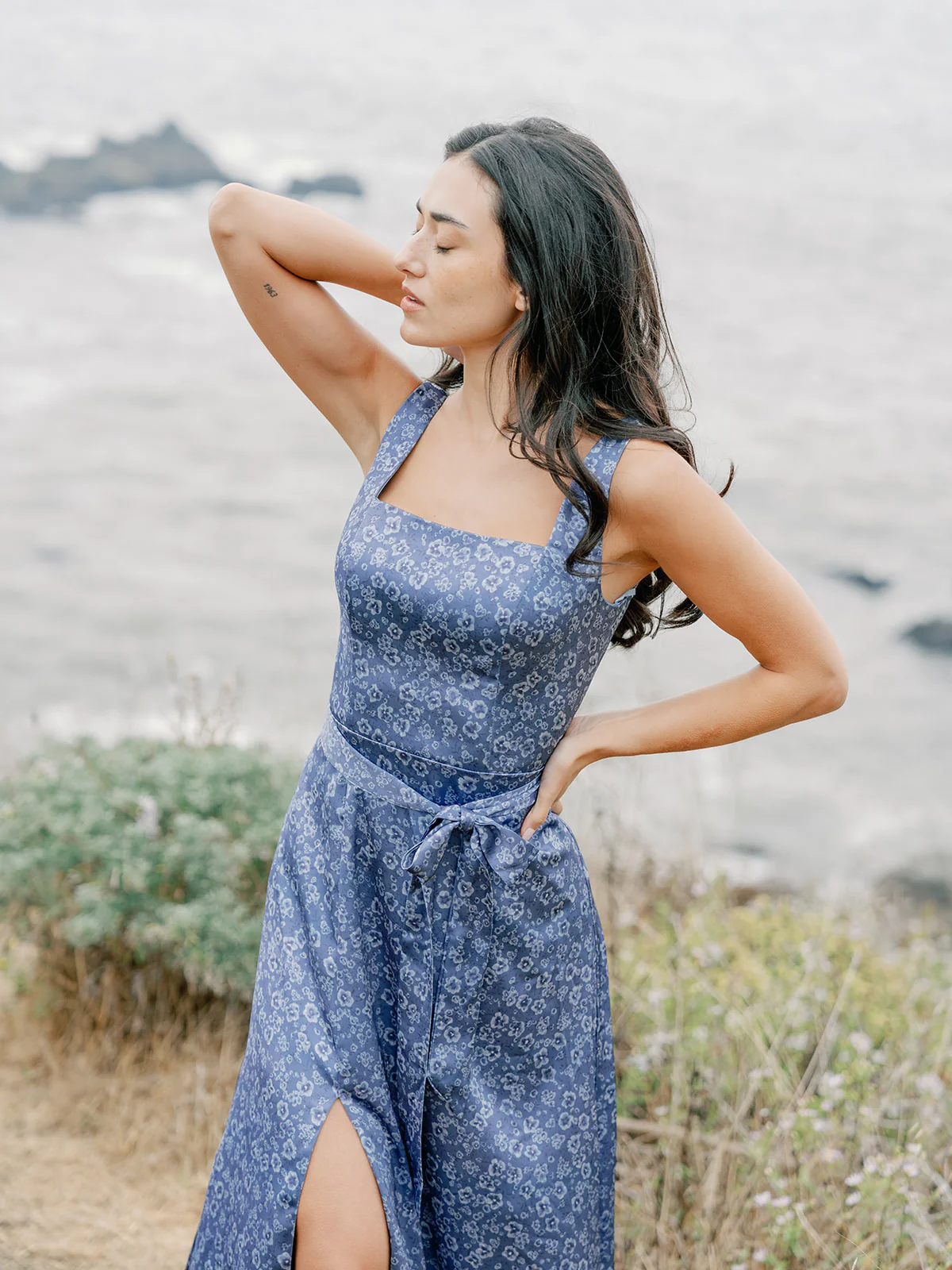 Stevie Satin Floral Print Dress | Made To Order - Image 15