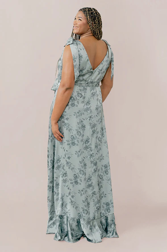 Stevie Satin Floral Print Dress | Made To Order - Image 18