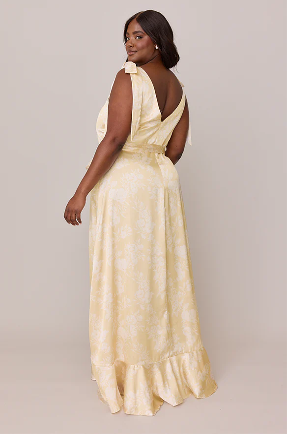 Stevie Satin Floral Print Dress | Made To Order - Image 2