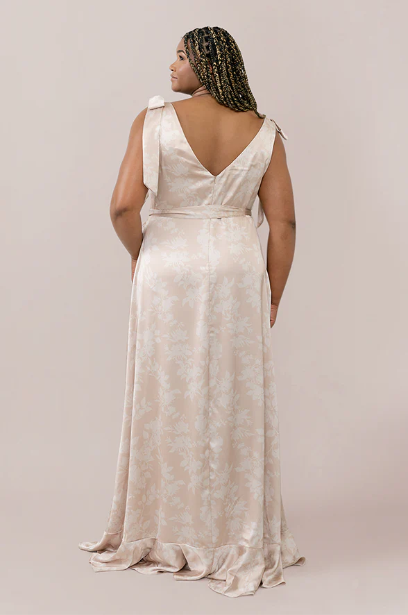 Stevie Satin Floral Print Dress | Made To Order - Image 21