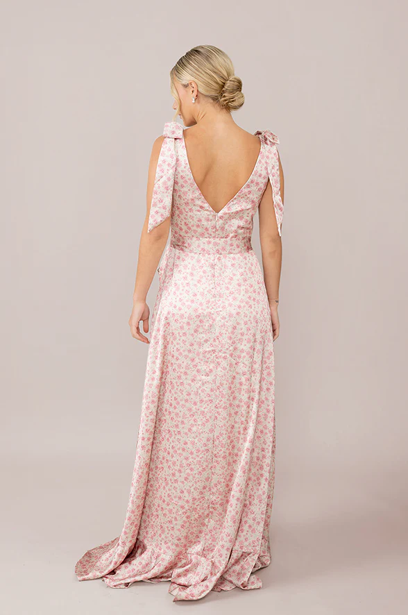 Stevie Satin Floral Print Dress | Made To Order - Image 23