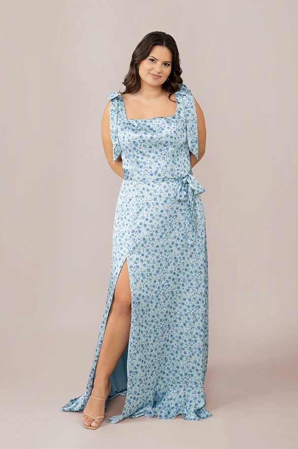 Stevie Satin Floral Print Dress | Made To Order - Image 27