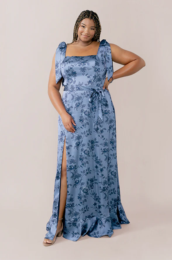 Stevie Satin Floral Print Dress | Made To Order - Image 29