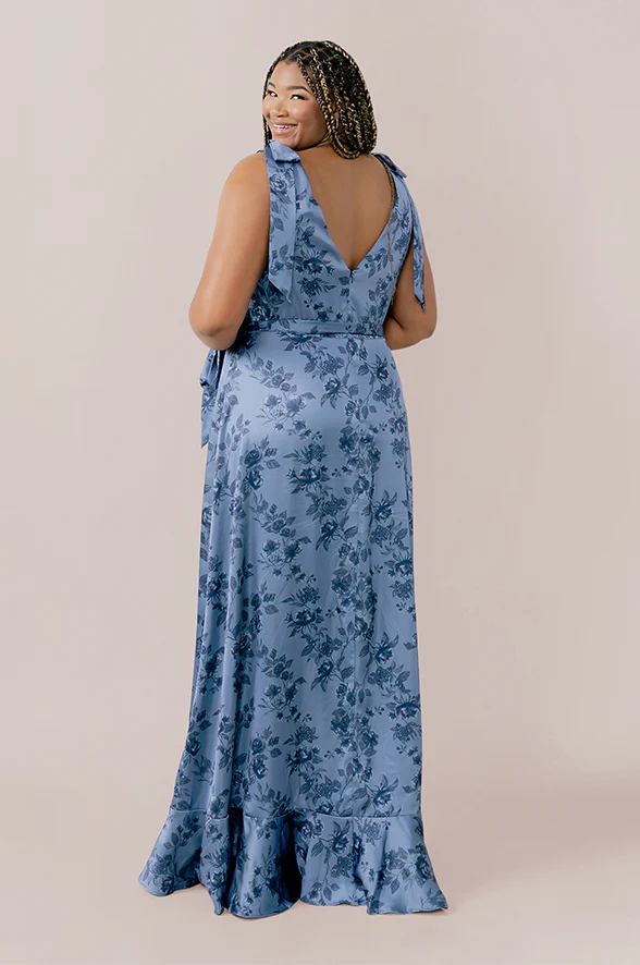 Stevie Satin Floral Print Dress | Made To Order - Image 30