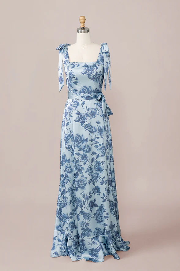 Stevie Satin Floral Print Dress | Made To Order - Image 33