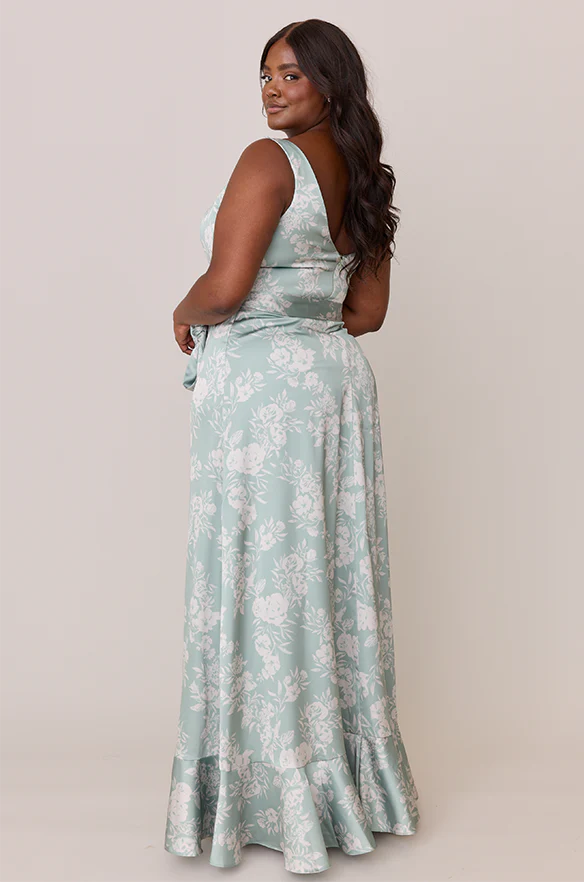 Stevie Satin Floral Print Dress | Made To Order - Image 38
