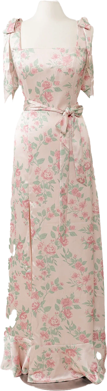Stevie Satin Floral Print Dress | Made To Order - Image 52