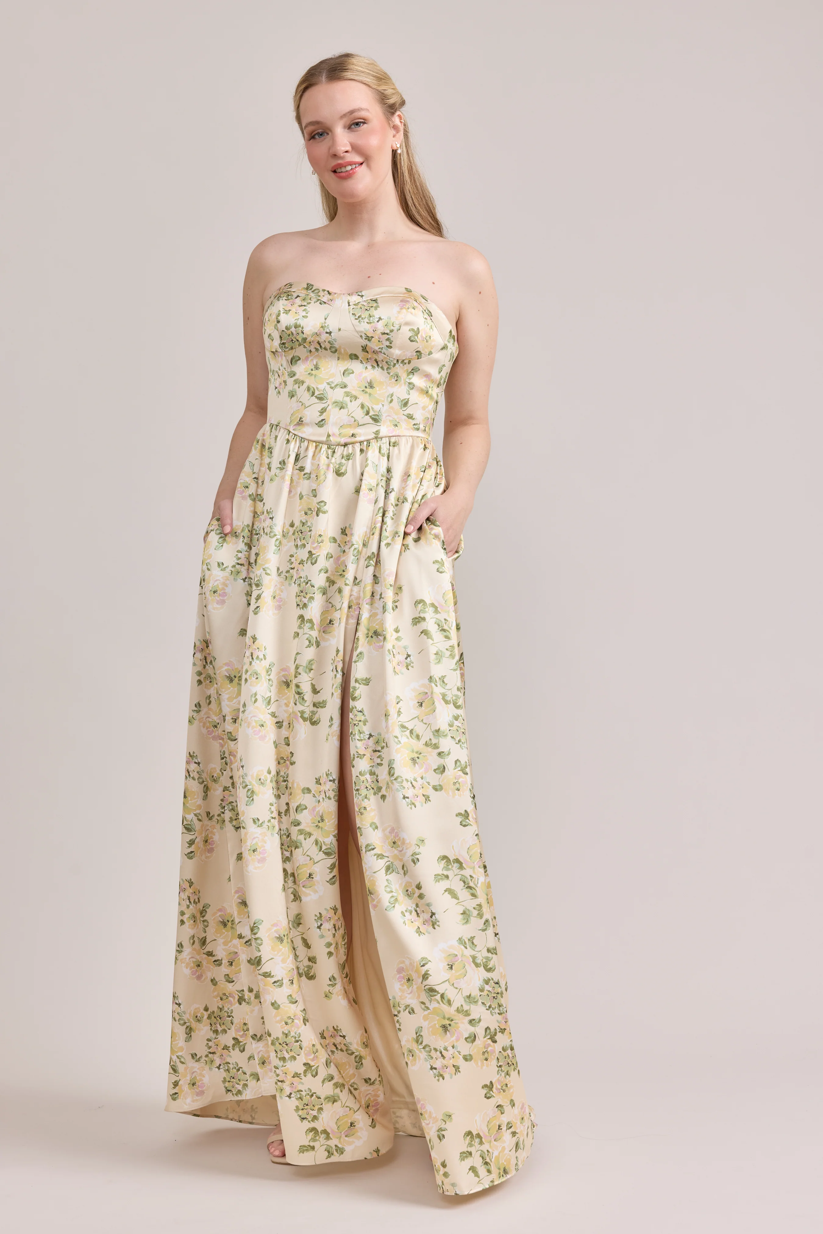 Sydney Satin Floral Print Dress | Made To Order - Image 11