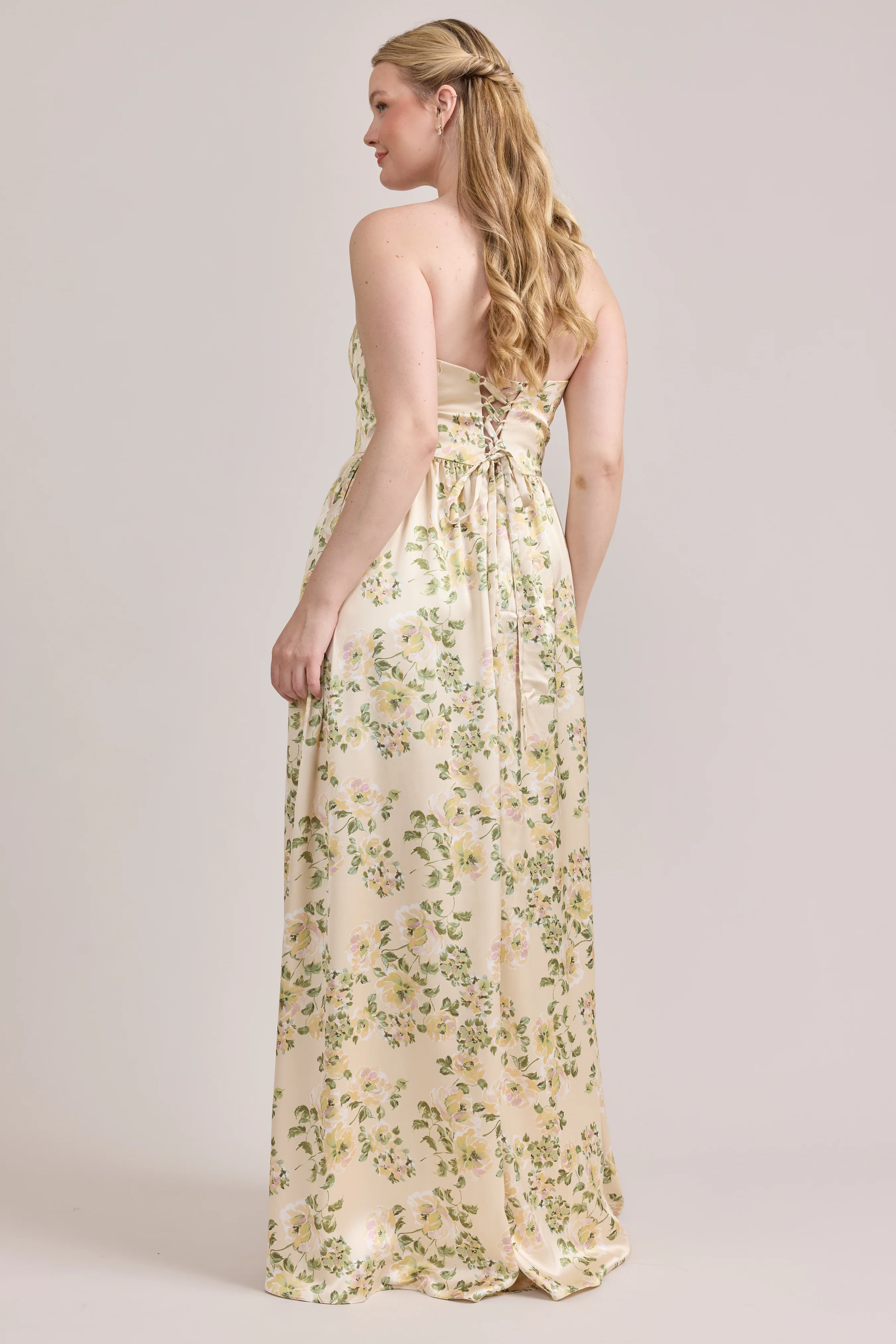Sydney Satin Floral Print Dress | Made To Order - Image 13