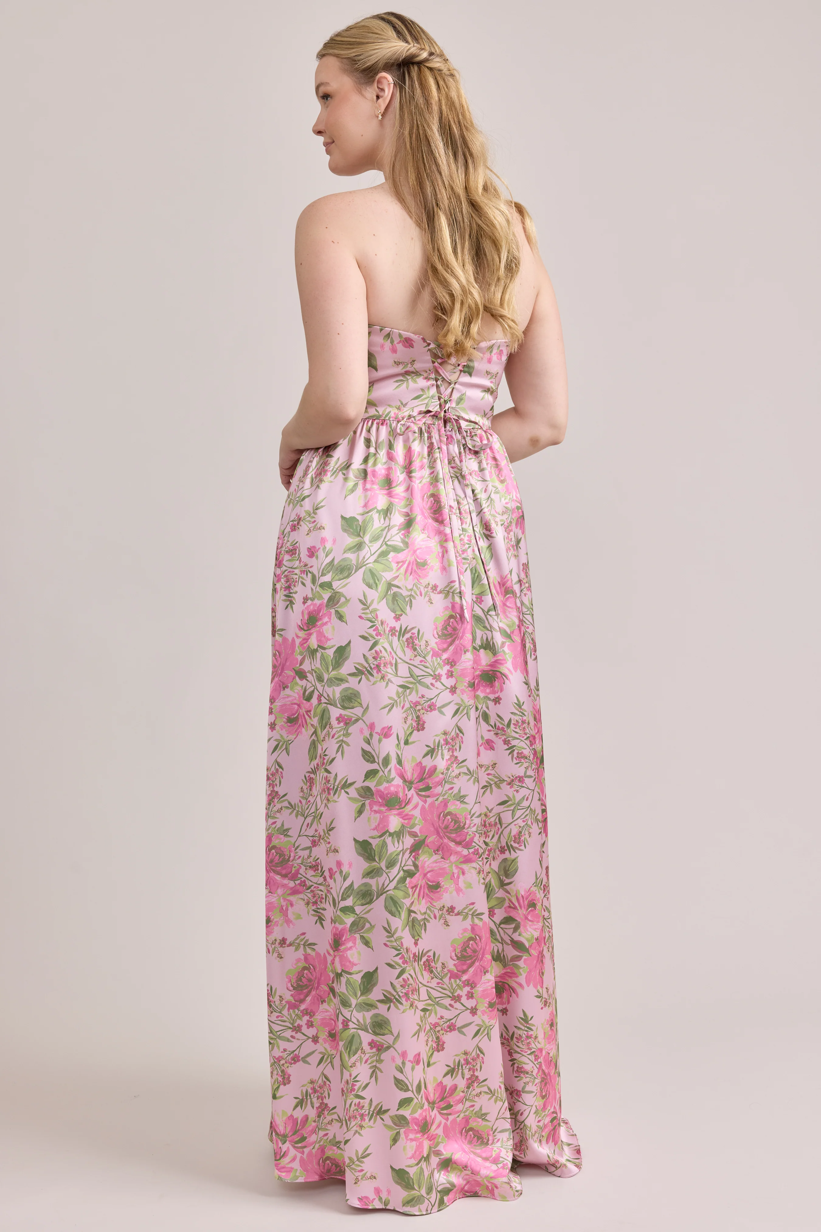 Sydney Satin Floral Print Dress | Made To Order - Image 17