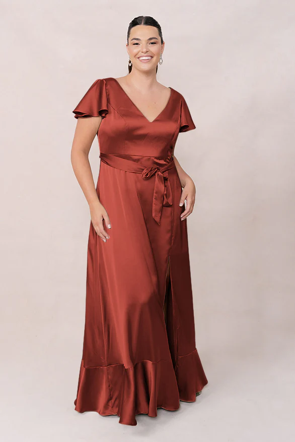 Thalia Satin Dress | Made To Order - Image 103