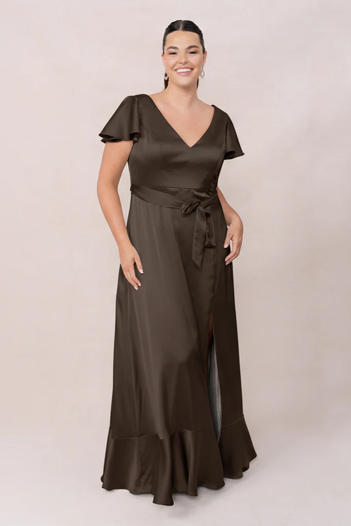 Thalia Satin Dress | Made To Order - Image 173