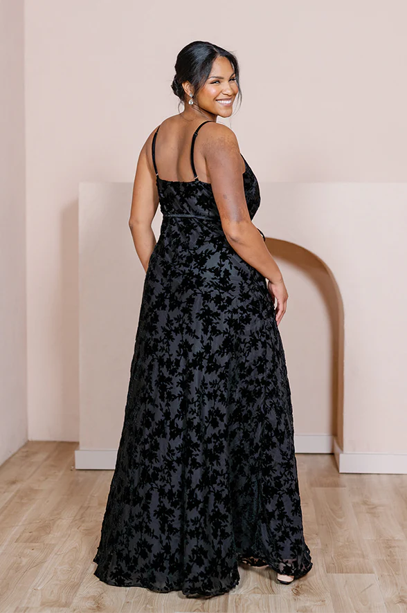 Tilley Floral Burnout Velvet Dress | Made To Order - Image 16