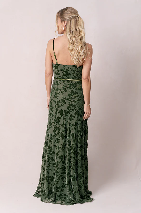 Tilley Floral Burnout Velvet Dress | Made To Order - Image 5