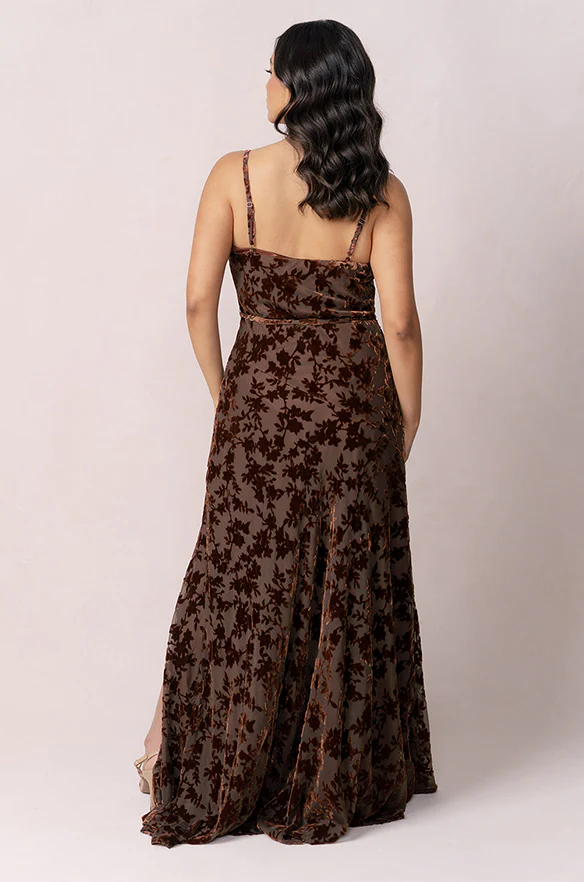 Tilley Floral Burnout Velvet Dress | Made To Order - Image 7