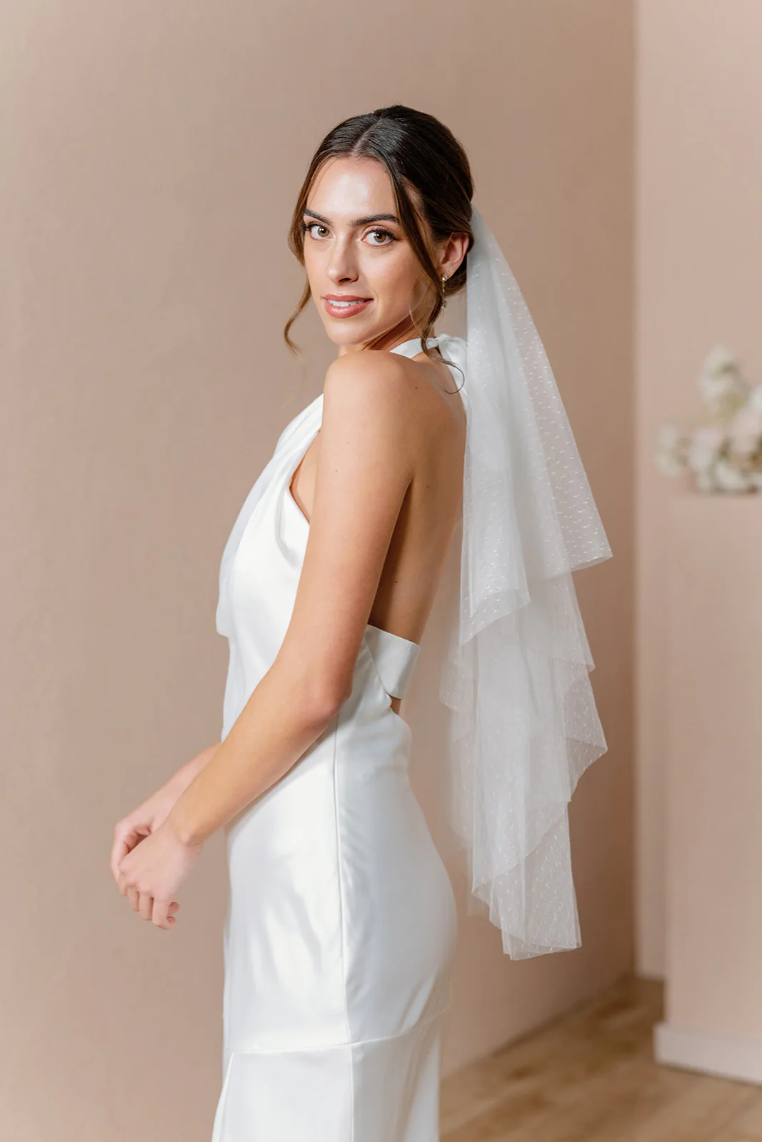 Dot Tulle Fingertip Veil | Ready To Ship - Image 3
