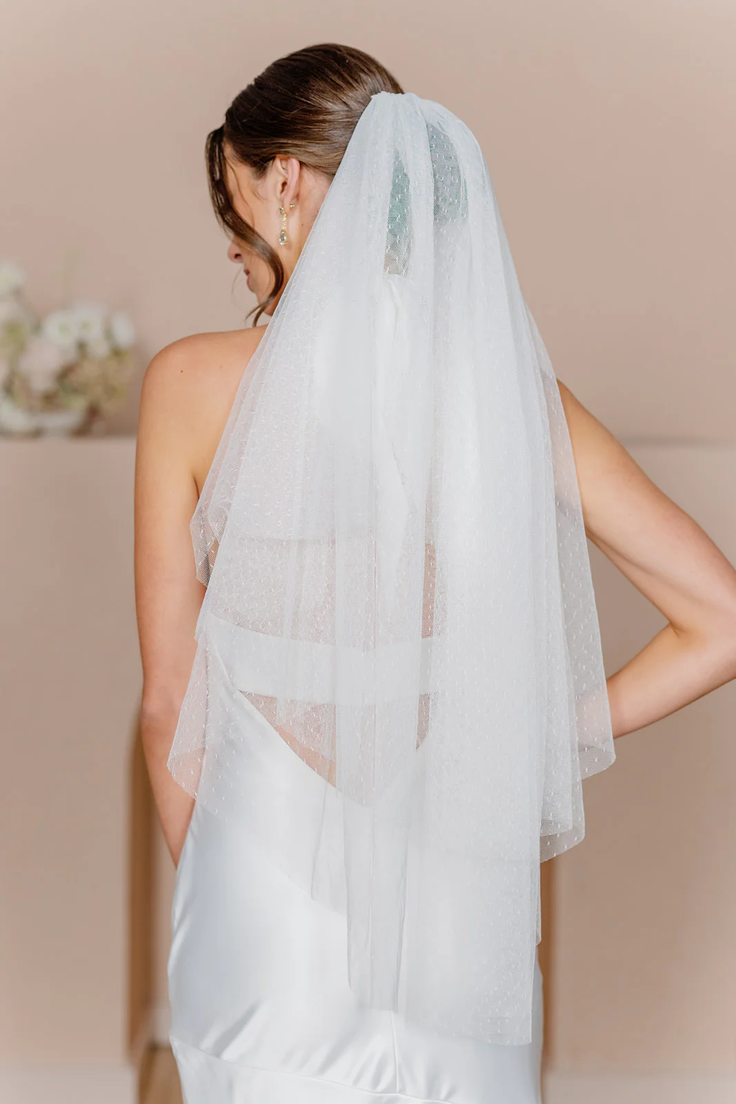 Dot Tulle Fingertip Veil | Ready To Ship - Image 4