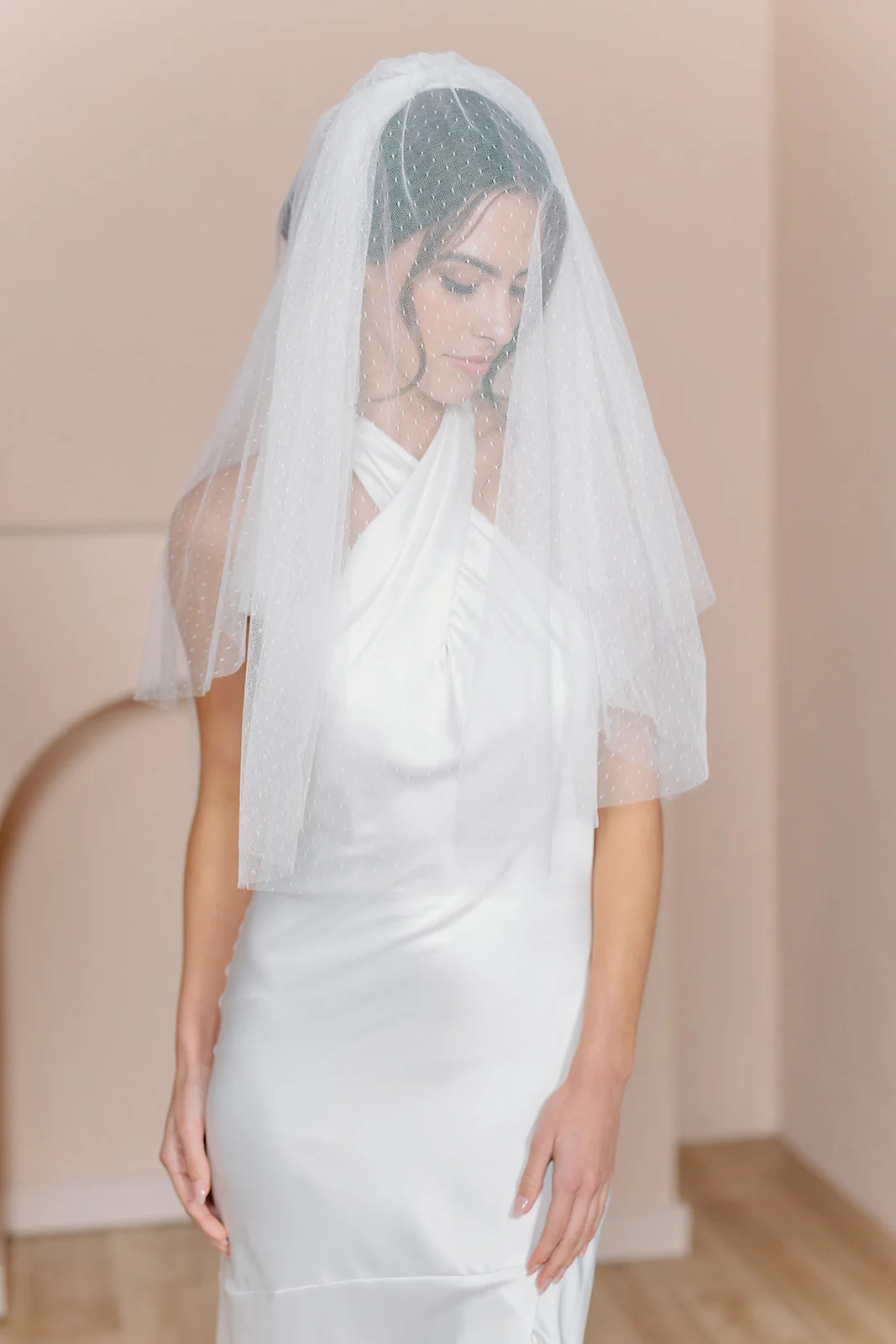 Dot Tulle Fingertip Veil | Ready To Ship - Image 5