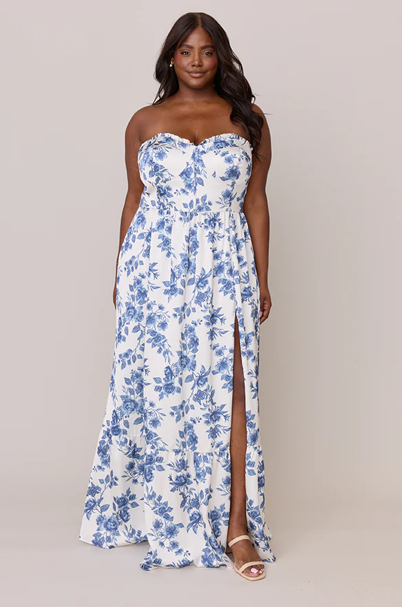 Valentina Satin Floral Print Dress | Made To Order - Image 16
