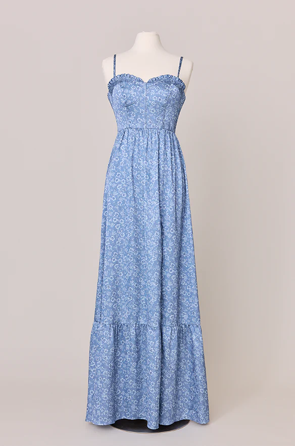 Valentina Satin Floral Print Dress | Made To Order - Image 18