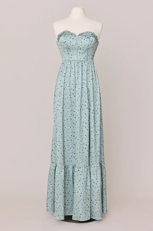 Valentina Satin Floral Print Dress | Made To Order - Image 40