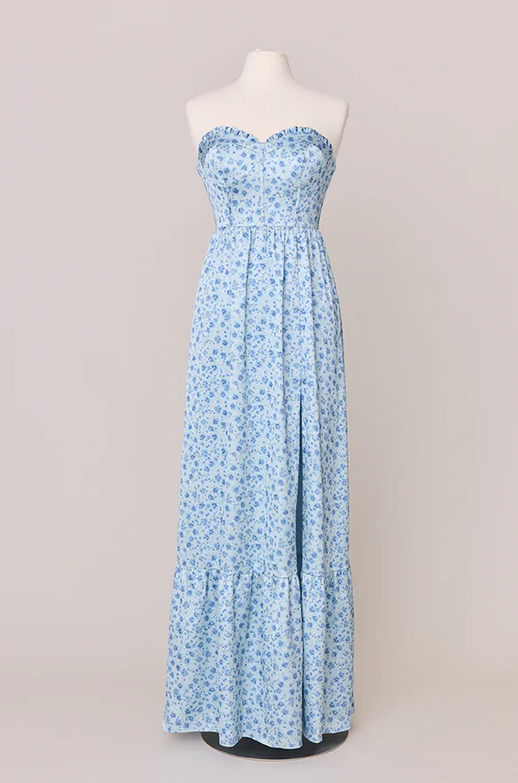 Valentina Satin Floral Print Dress | Made To Order - Image 43