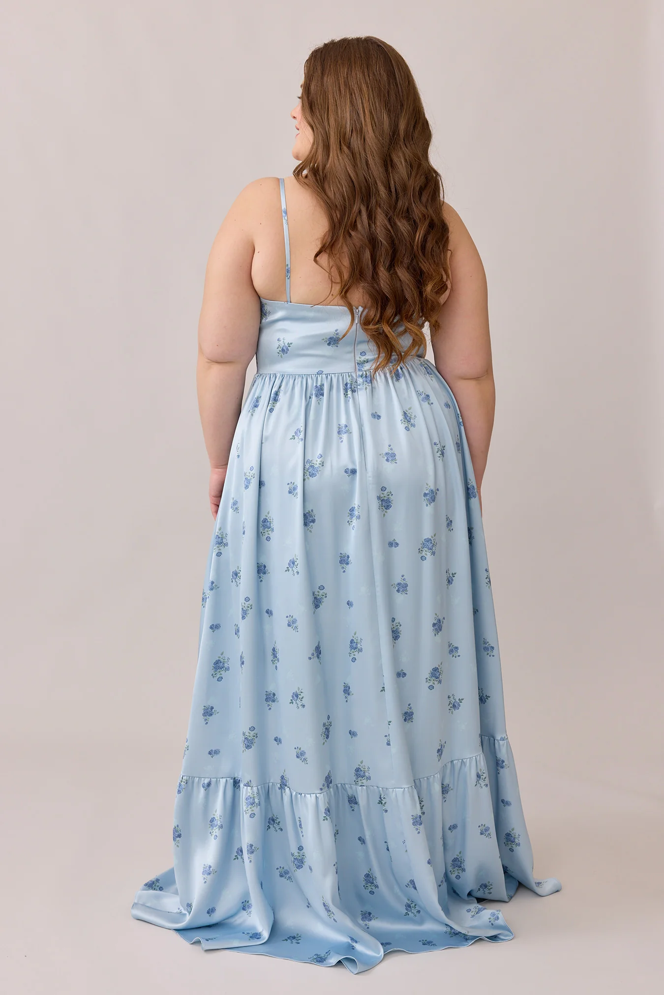 Valentina Satin Floral Print Dress | Made To Order - Image 51