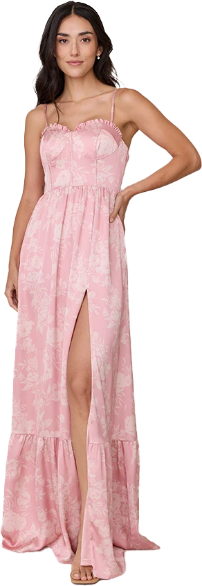 Valentina Satin Floral Print Dress | Made To Order - Image 54